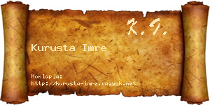 Kurusta Imre névjegykártya