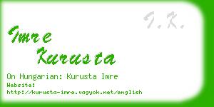 imre kurusta business card